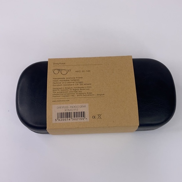 New KOMONO DREYFUSS Blue Black tortoise Sunglasses NWT round - Picture 4 of 16